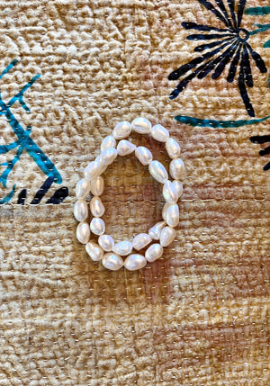 Set of Two Chunky Freshwater Pearl Bracelets