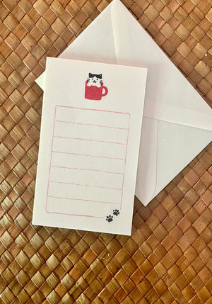 Cat in a Mug Mini Letter Set