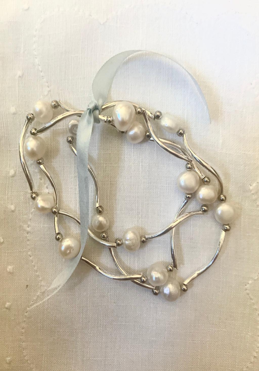 Set of Three Pearl Bracelets