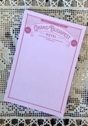 Grand Budapest Hotel Notepad