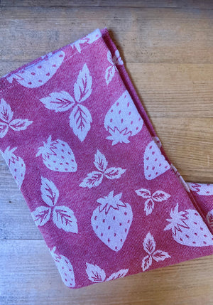 Strawberry Patch Jacquard Towel