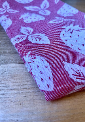 Strawberry Patch Jacquard Towel