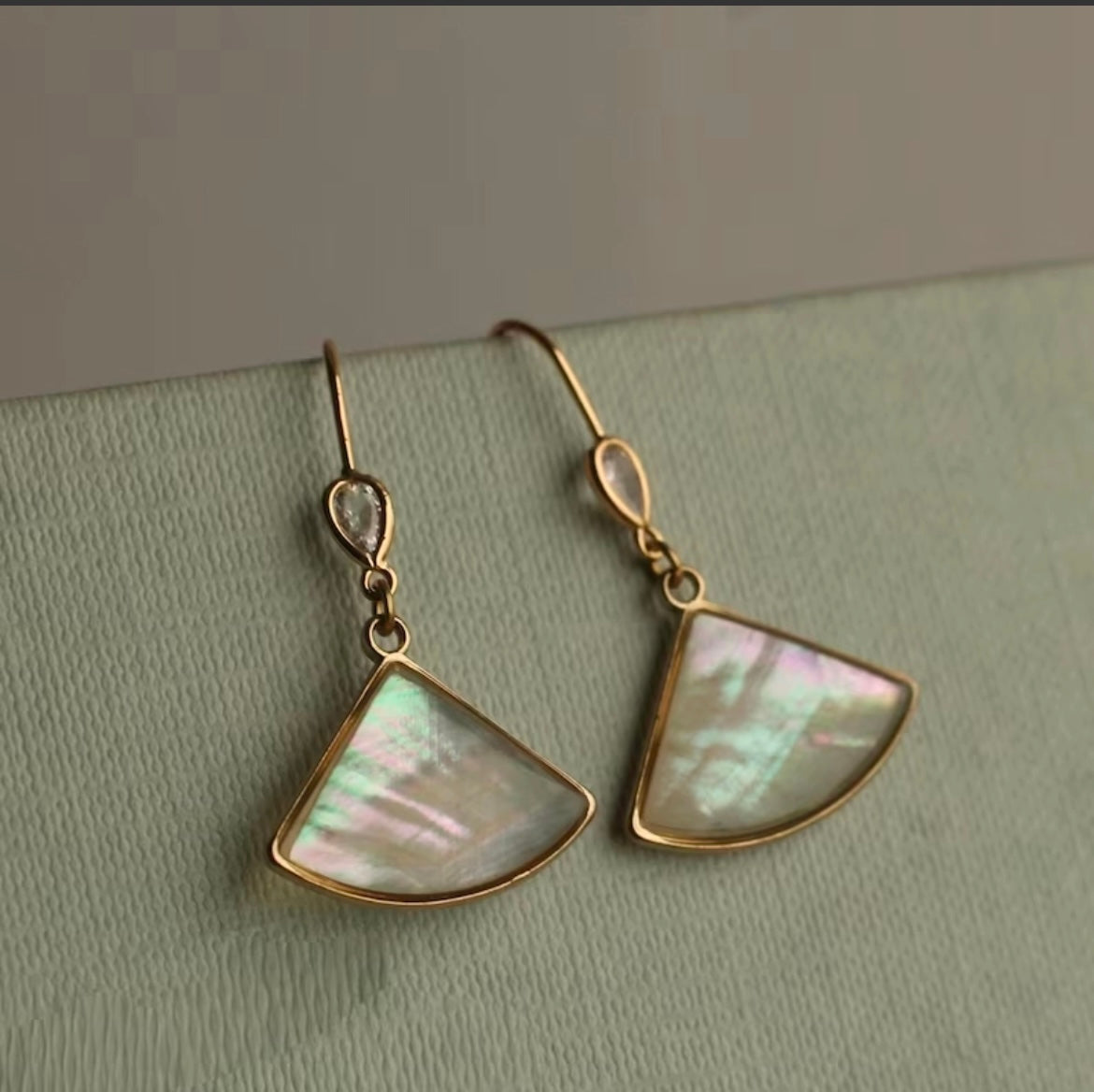 Abalone Fan Earrings