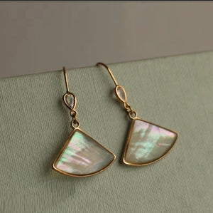 Abalone Fan Earrings