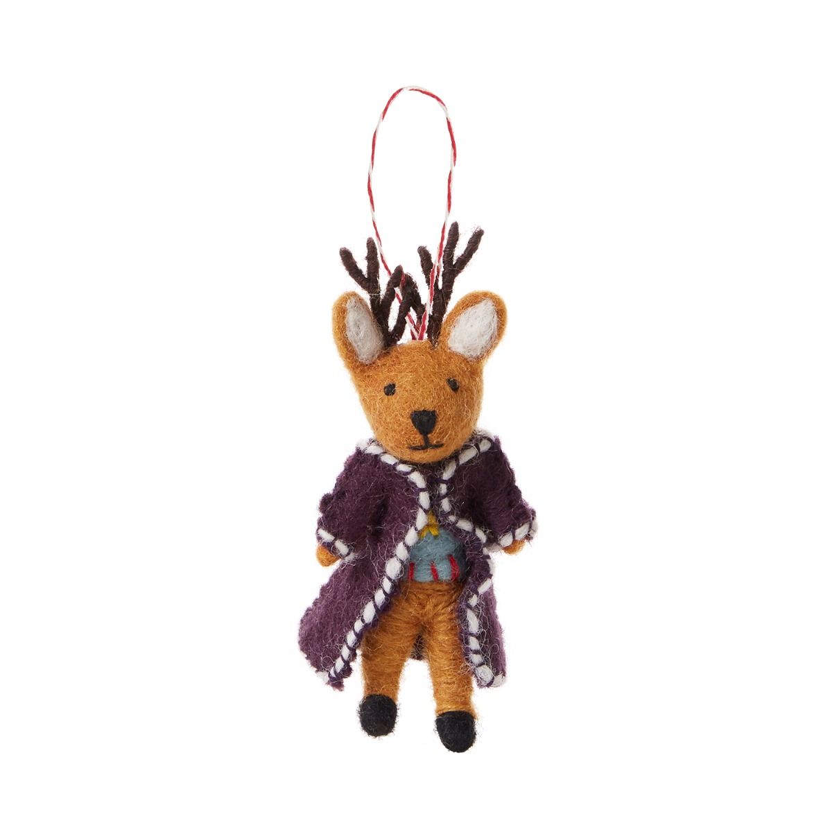 Reindeer in Coat Ornament