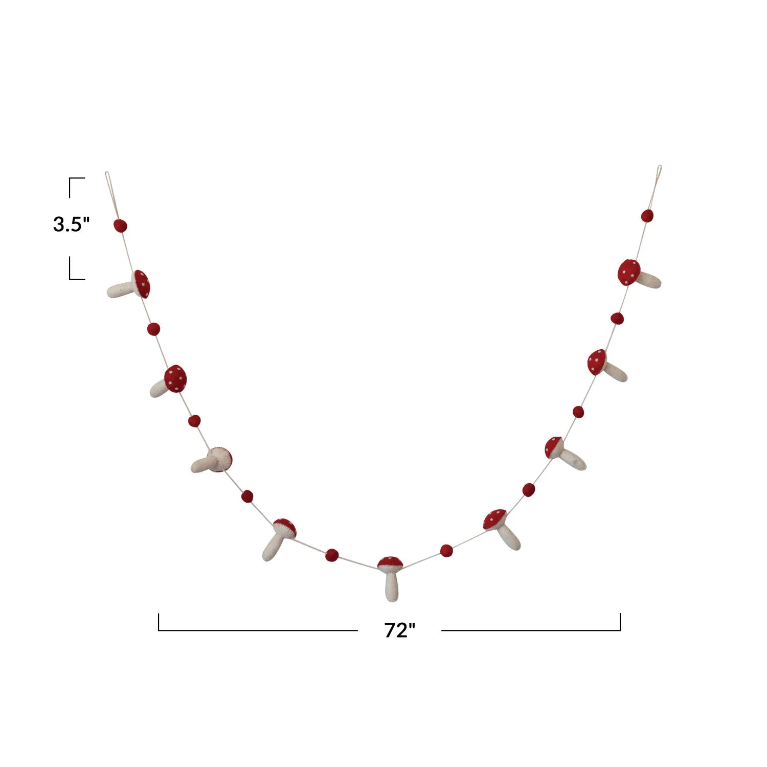 Felt Mushroom Garland