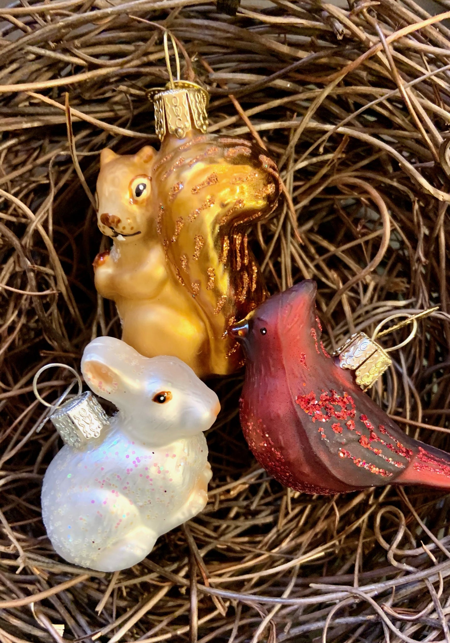 Set of Small Forest Animal Ornaments