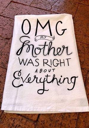 OMG Flour Sack Dish Towel