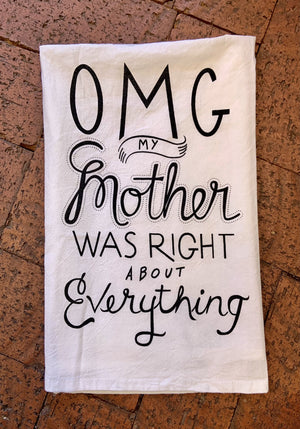 OMG Flour Sack Dish Towel