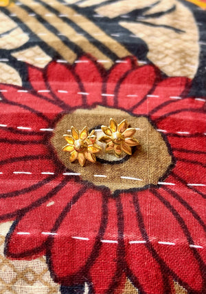 Golden Daisy Studs