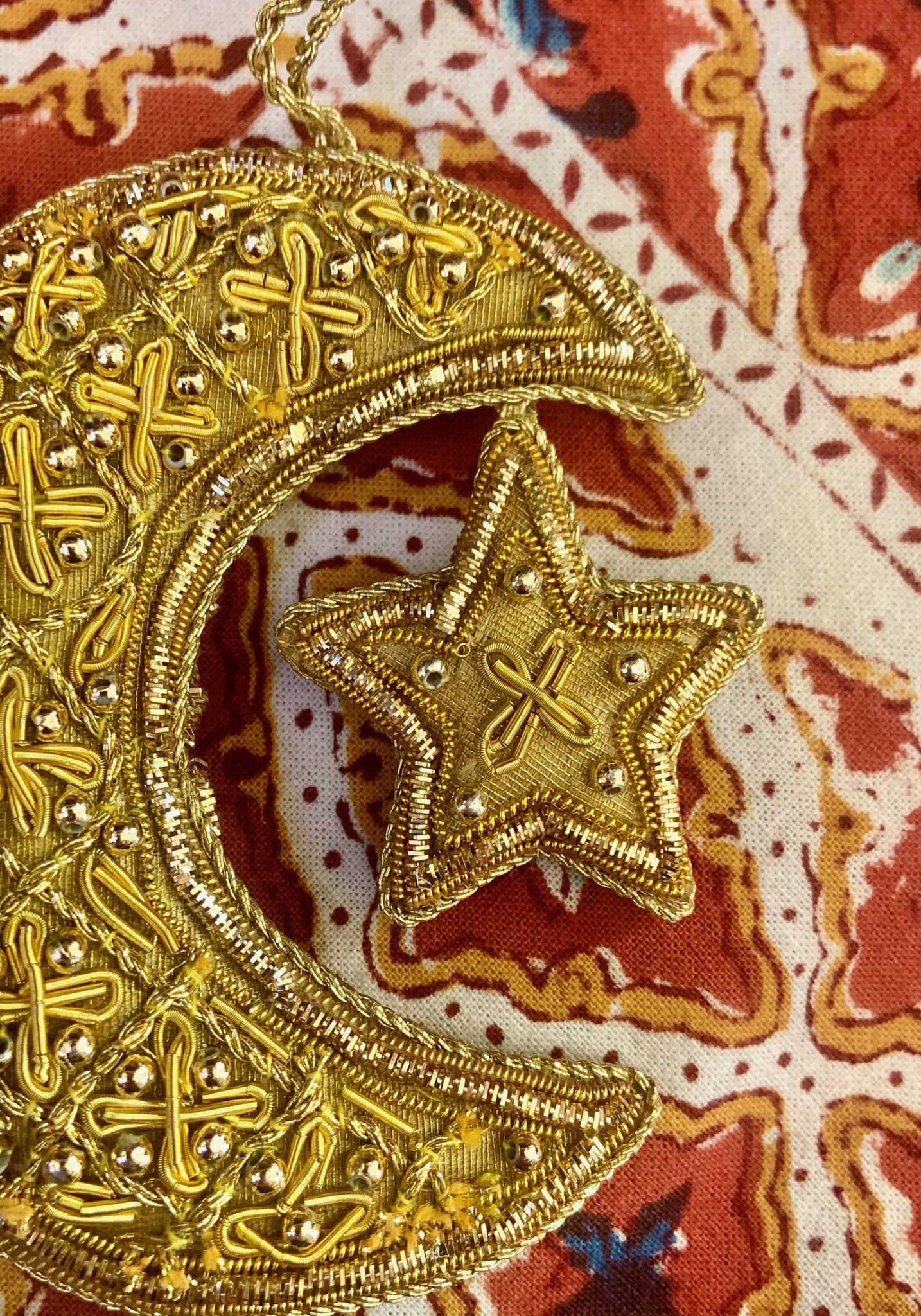 Moon and Star Ornament
