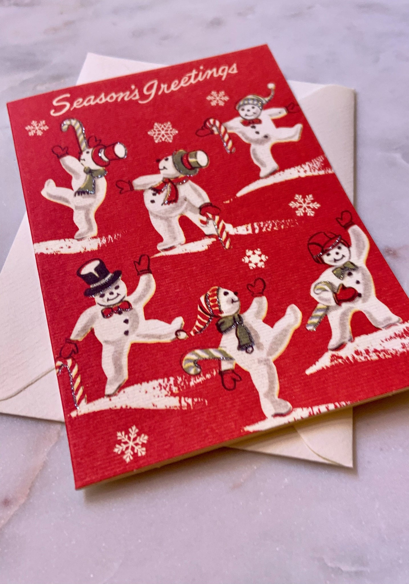 Dancing Snowmen Card