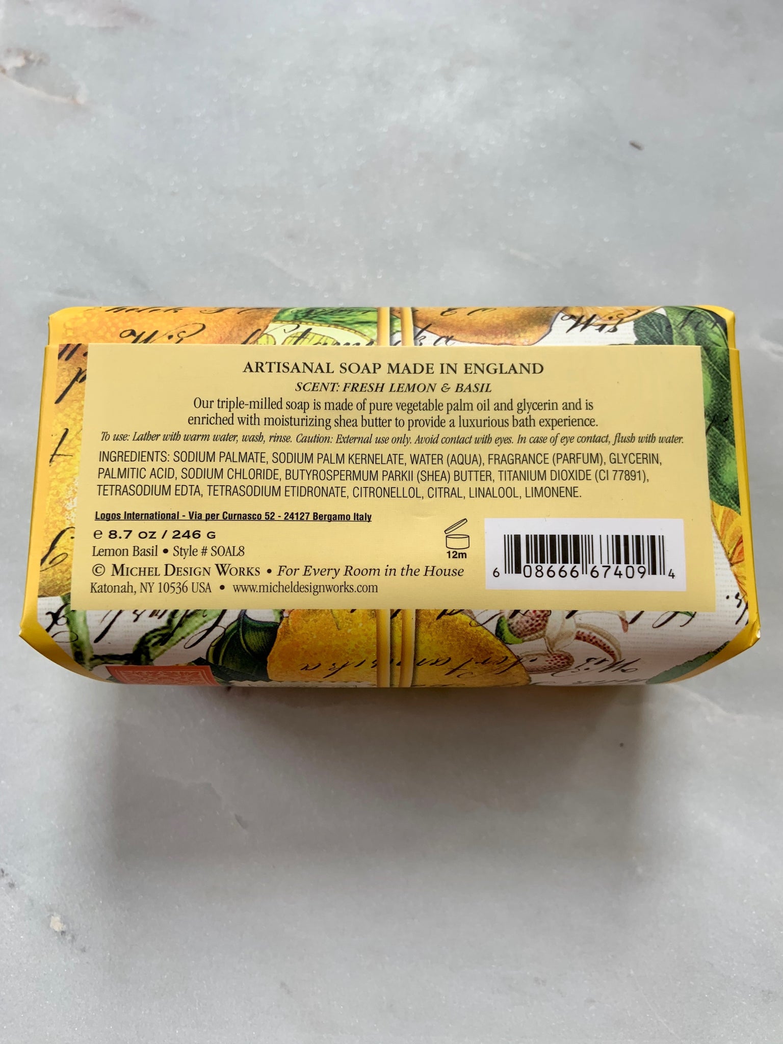 Lemon Basil Soap Lewis Clark Ltd