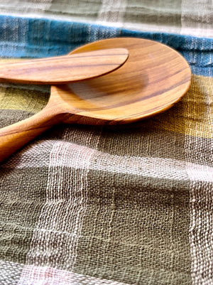 Teak Spoon & Spreader Set