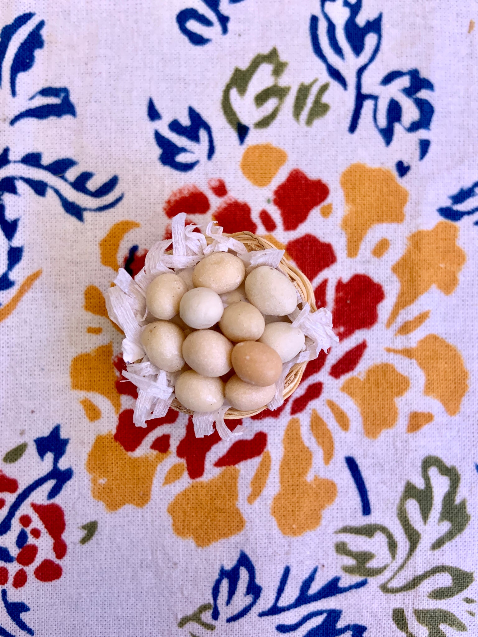 Miniature Basket of Eggs