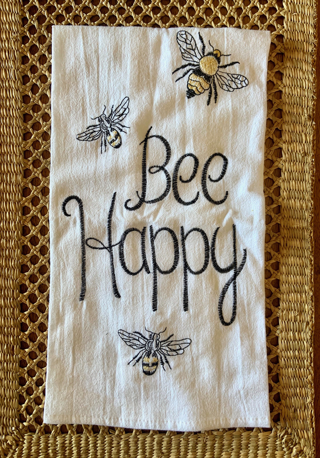 Bee Happy Dish Towel