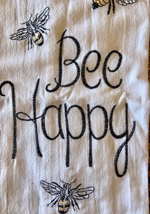 Bee Happy Dish Towel