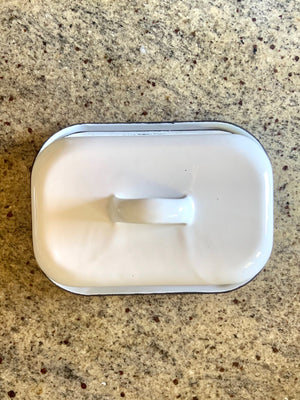 Enamel Covered Butter Dish