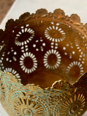 Pierced Metal Votive Holder