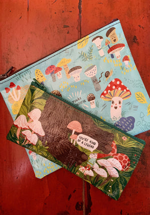 Mushroom & Gnome Pouch Set