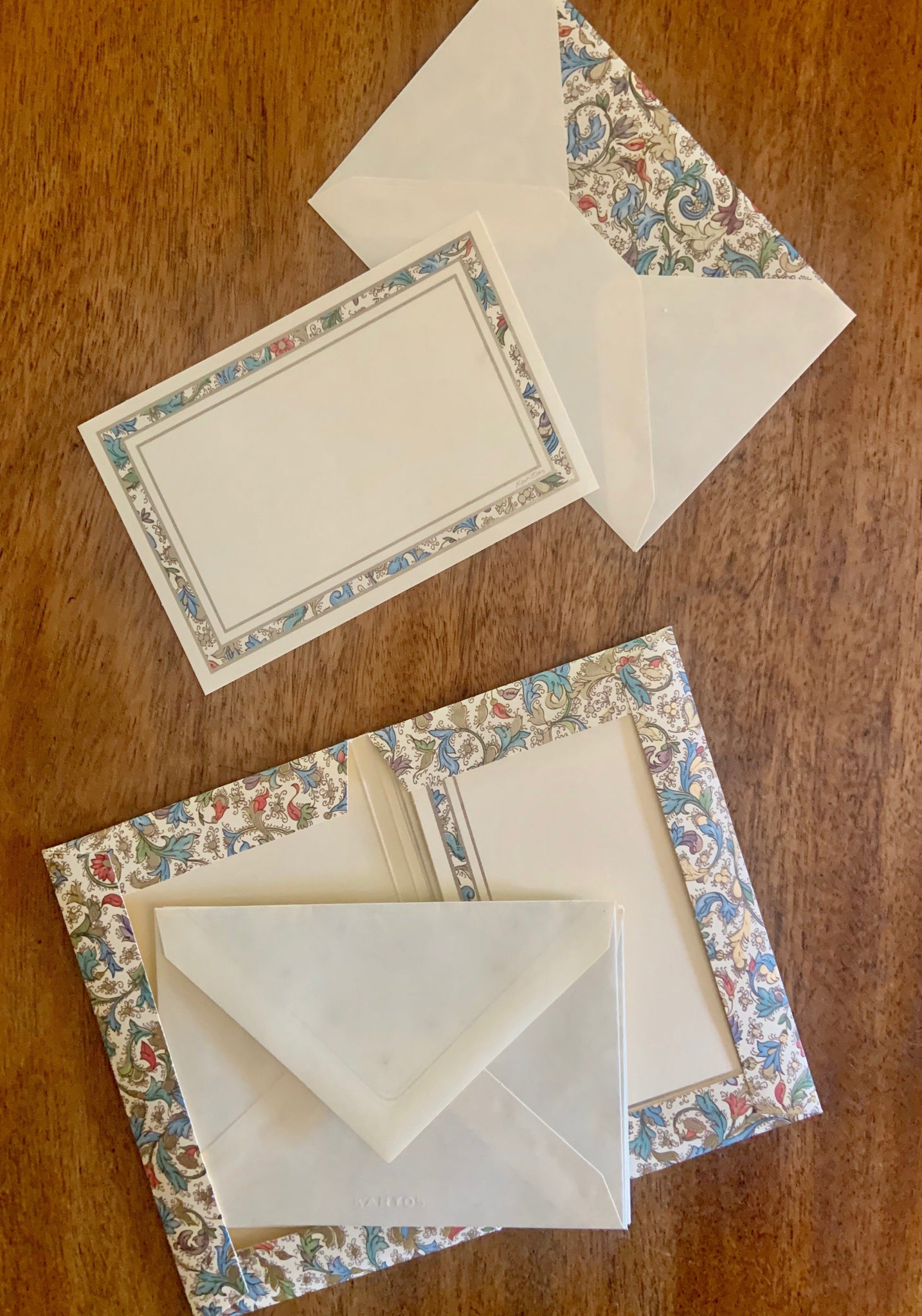 Medium Blue Florentine Calling Cards