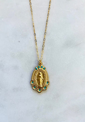 Mary Medallion Necklace