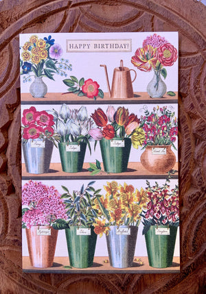 Flower Shop Happy Birthday Card