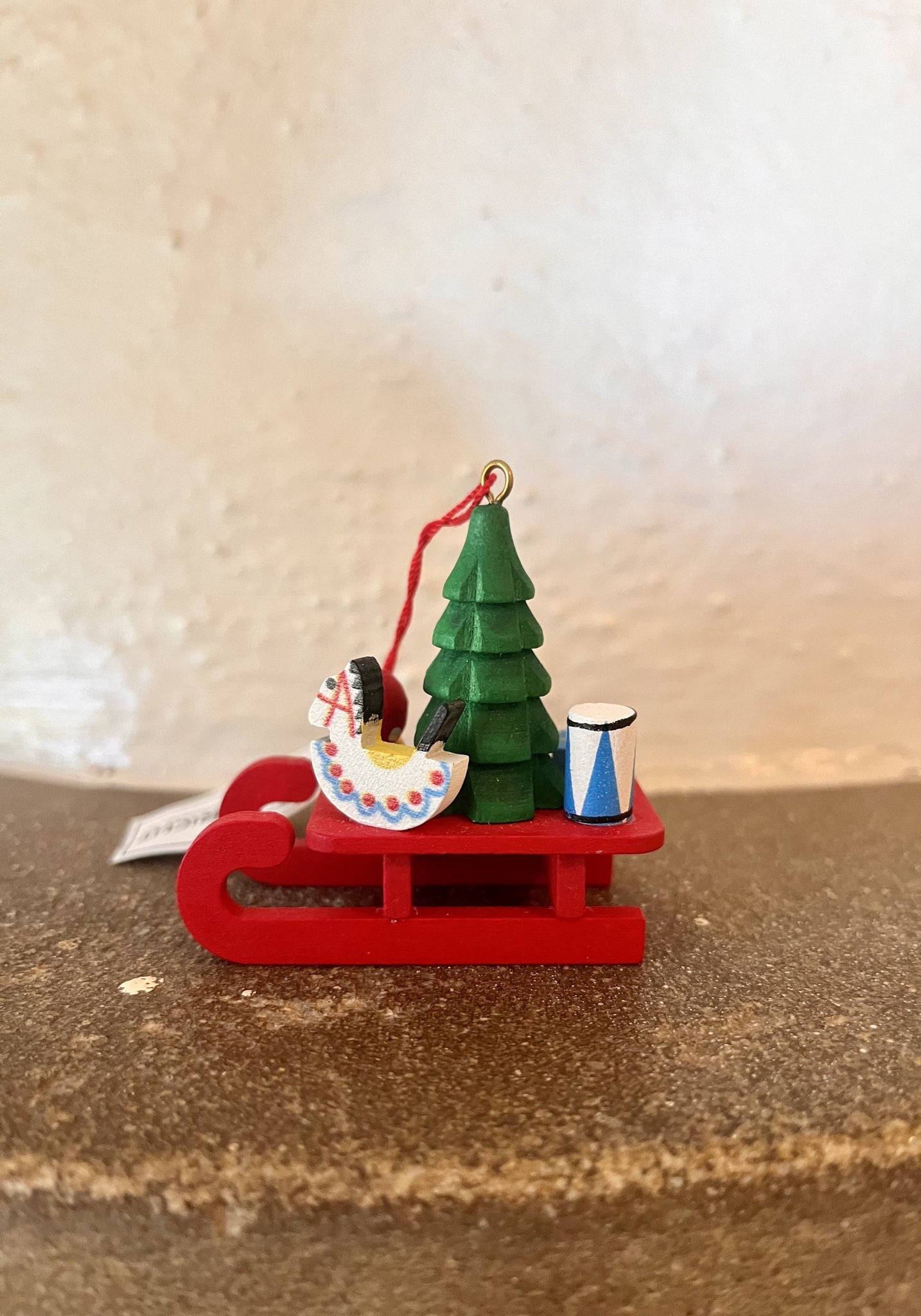 Sleighing Snowman German Ornament