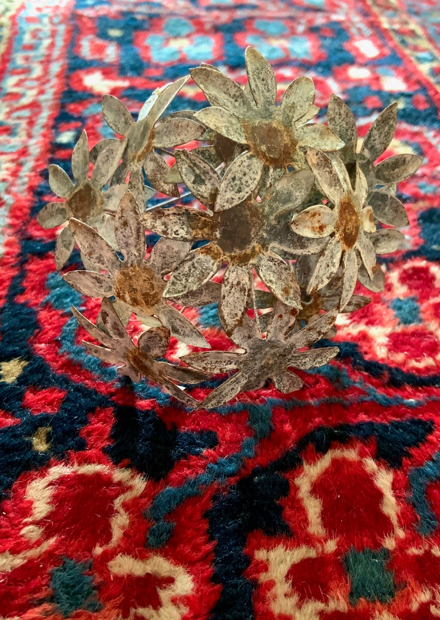Pair of Tin Flower Bouquets