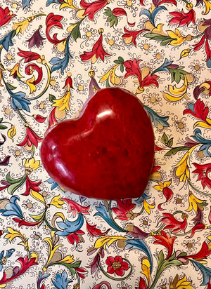 Soapstone Heart with Roses